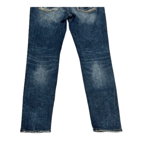 Silver Jeans Sam Denim Distressed Straight Leg Jeans - Picture 8 of 8